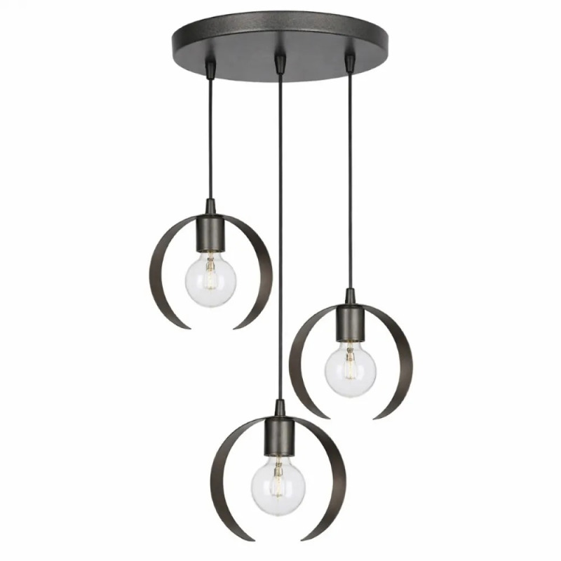 NG Lighting Κρεμαστό Φωτιστικό Οροφής Χειροποίητο Μεταλλικό Μολυβί Τρίφωτο Ε27 30x80cm 2025100